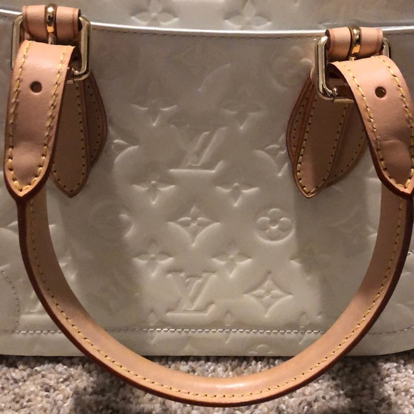 Monogram Vernis Cream Patent Leather Satchel - Picture 6 of 6